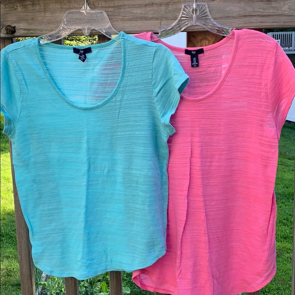 Bundle 2 Gap semi-sheer tops